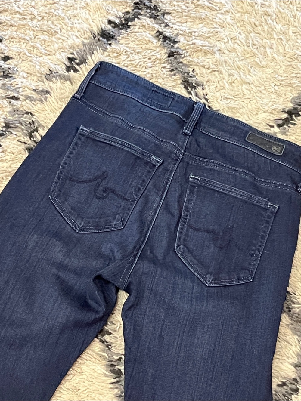 AG The Farrah Skinny Jeans 25R High Rise Dark Wash Stretch Denim - Picture 8 of 11
